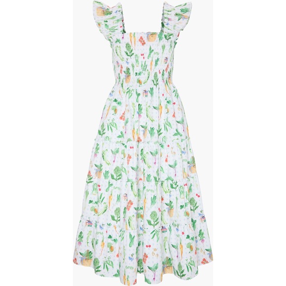 Hill house Home The Ellie Nap Dress Farmers Market vegetables print Sz small